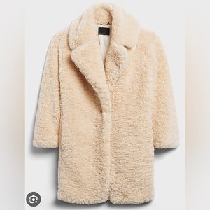 Banana Republic Teddy Sherpa Cocoon coat new XSP